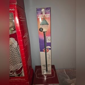 Holiday Lamp Post with Black and White Design